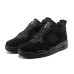 Air Jordan 4 Retro Black Cats All Black Light Graphite Shoes