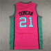 Tim Duncan 21 San Antonio Spurs 1998-99 Swingman Pink Jersey