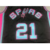 Tim Duncan 21 San Antonio Spurs 1998-99 Black Swingman Trikot Jersey